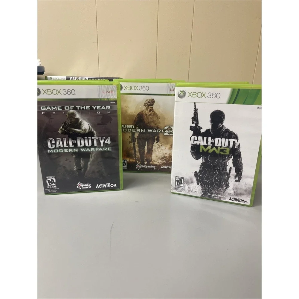 Microsoft Xbox 360 Game Lot - Call of Duty Black Ops Modern Warfare 2 3 4
